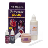 Kit Maquiagem De Terror Slug Latex 100 Ml Halloween